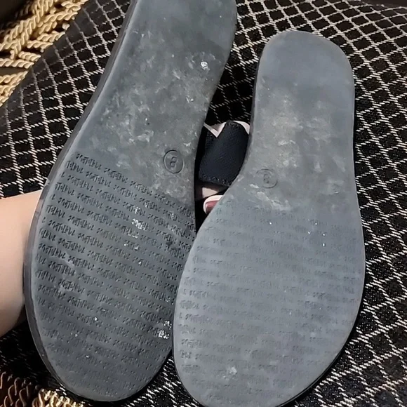 Black and brown double strap sandal - Picture 6 of 7